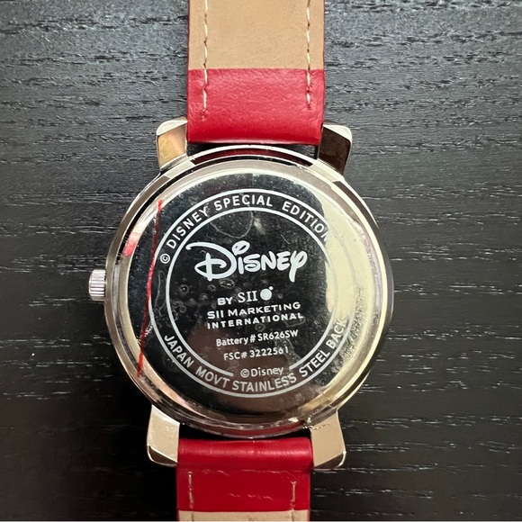 Disney 2008 Minnie Mouse Miss Fabulous Wrist Watch Leather Strap 3222561 New - Picture 3 of 5